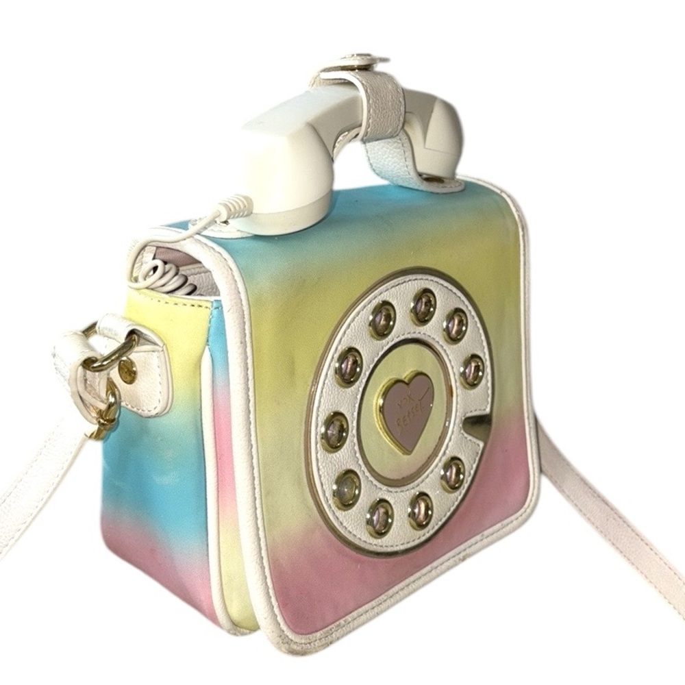 Betsey Johnson Pastel Mini Retro Phone Crossbody Shoulder Bag - Picture 6 of 16